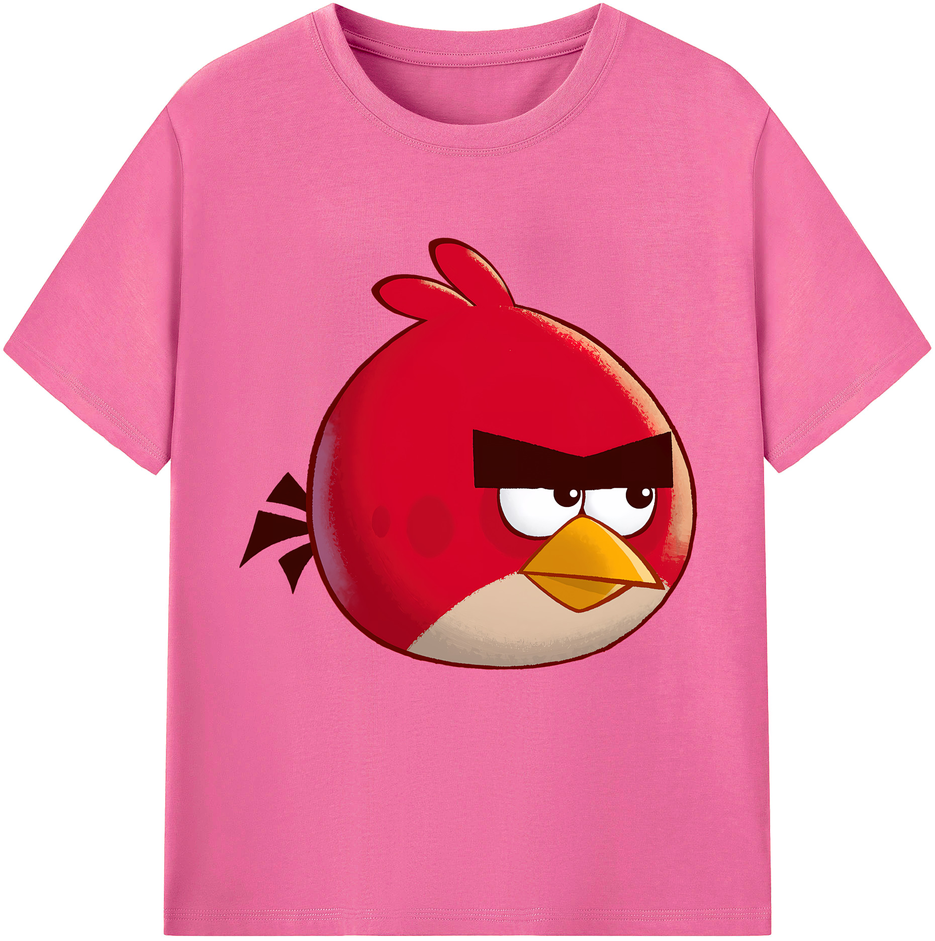 （画像用） Angry Birds アングリーバード レディースカジュアルプリントTシャツ（綿100％）